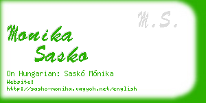 monika sasko business card